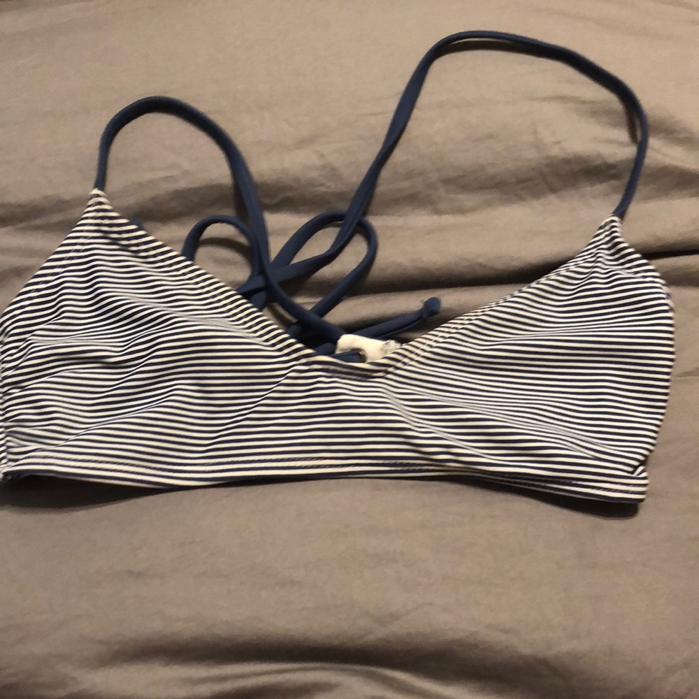 small navy and white target bathing suit